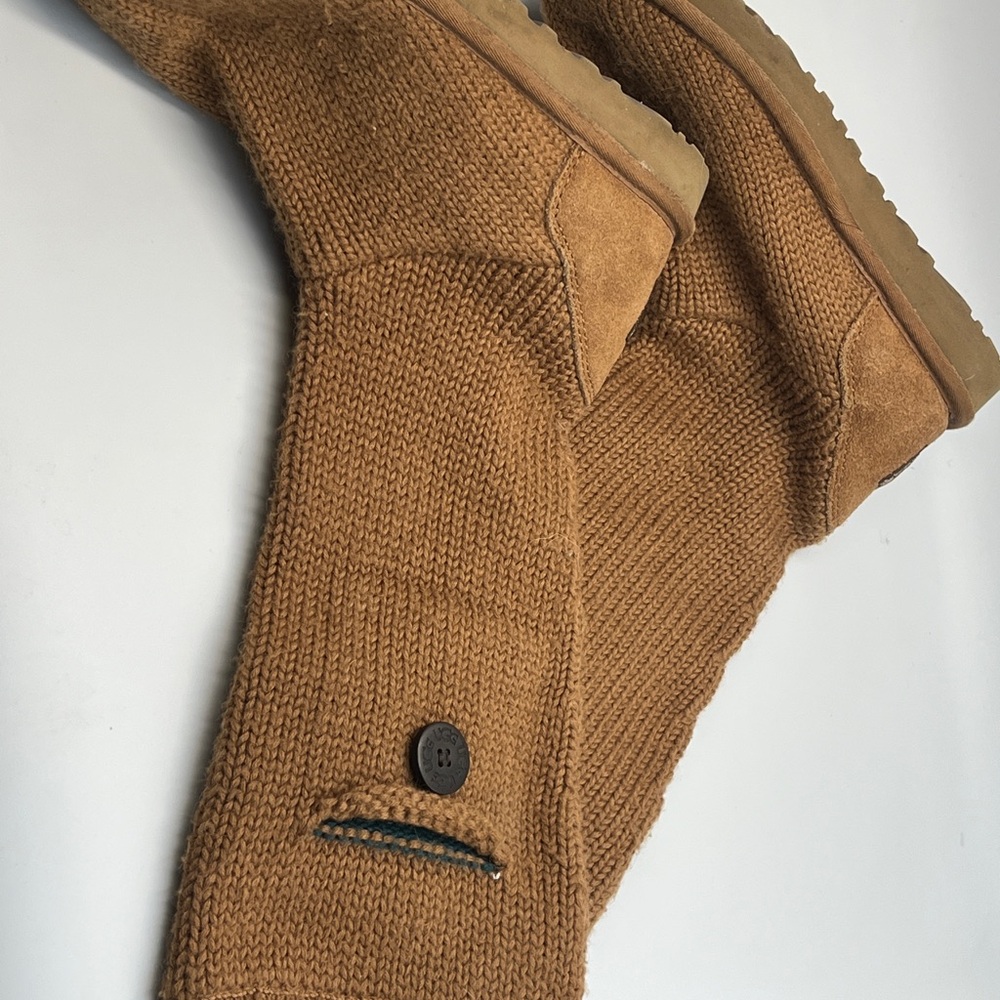 UGG Tan Knit Winter Boots